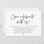 Invitation Venez célébrer avec nous, Mariage Elopement Brunch (Devant)