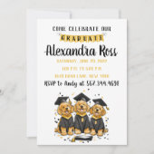 Invitation Venez célébrer nos chiens goldendoodle diplômés (Devant)