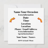 INVITATION VENEZ COMME VOUS ÊTES (Dos)