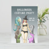 Invitation Venez Comme Vous Êtes La Fête D'Halloween (Debout devant)