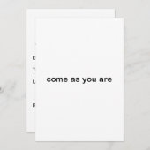 Invitation venez comme vous faites la fête (Devant / Derrière)
