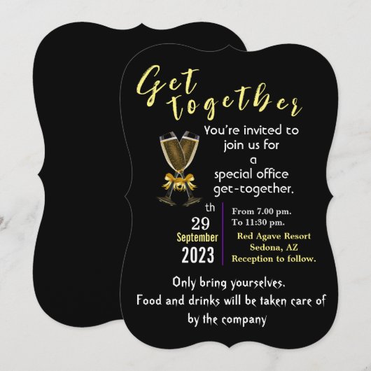 Invitation Venez ensemble (Devant / Derrière)