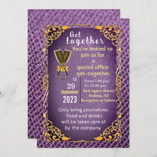 Invitation Venez ensemble (Devant / Derrière)