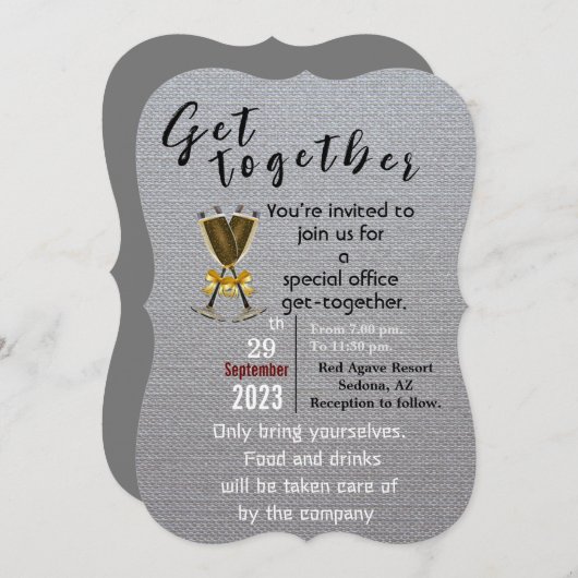 Invitation Venez ensemble (Devant / Derrière)