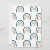 Invitation Venez et allez Rainbow Baby shower garçon (Dos)