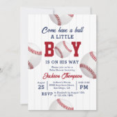 Invitation Venez Faire Un Baby shower De Ball Baseball (Devant)