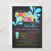 Invitation Venez faire une fête de billard de splash Annivers (Devant)