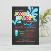 Invitation Venez faire une fête de billard de splash Annivers (Debout devant)