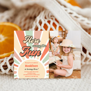 Invitation Venez ici le soleil amusant 3e anniversaire photo