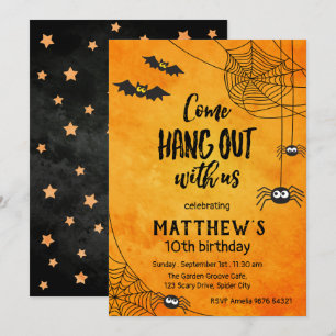 Invitation Venez Nous Accompagner Anniversaire d'Halloween