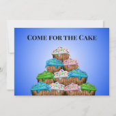Invitation Venez pour le gâteau, restez parce que partir est (Devant)