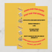 Invitation Venez pour le match, restez pour les collations In (Devant / Derrière)