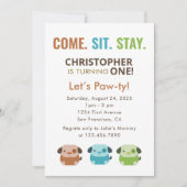 Invitation VENEZ SIT RESTER Chien Chien Chien Chien Chien Chi (Devant)