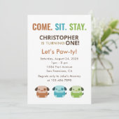 Invitation VENEZ SIT RESTER Chien Chien Chien Chien Chien Chi (Debout devant)