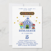 Invitation Venez tous Big Top Circus fête d'anniversaire (Devant)