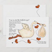 Invitation Venez voir ce que la cigogne a livré (Devant / Derrière)