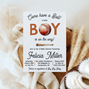 Invitation Venez vous amuser ! Fête de naissance de bébé garç