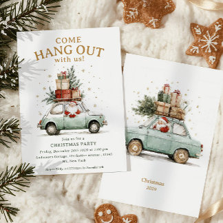 Invitation Venez vous amuser Soirée du Père Noël Fantaisiste
