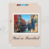 Invitation Venice Alley avec une citation d'amour (Devant / Derrière)