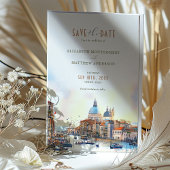 Invitation Venice Italie Waterfront Enregistrer la date