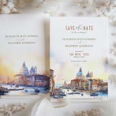 Invitation Venice Italie Waterfront Enregistrer la date