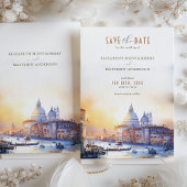 Invitation Venice Italie Waterfront Enregistrer la date