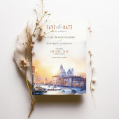 Invitation Venice Italie Waterfront Enregistrer la date