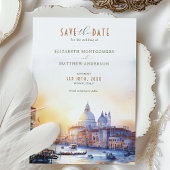 Invitation Venice Italie Waterfront Enregistrer la date