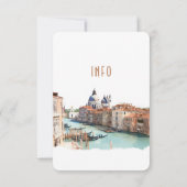 Invitation Venise Info Mariage Italie Basilique della Salute (Dos)