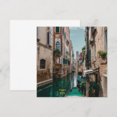 Invitation Venise Italie La ville flottante (Devant / Derrière)