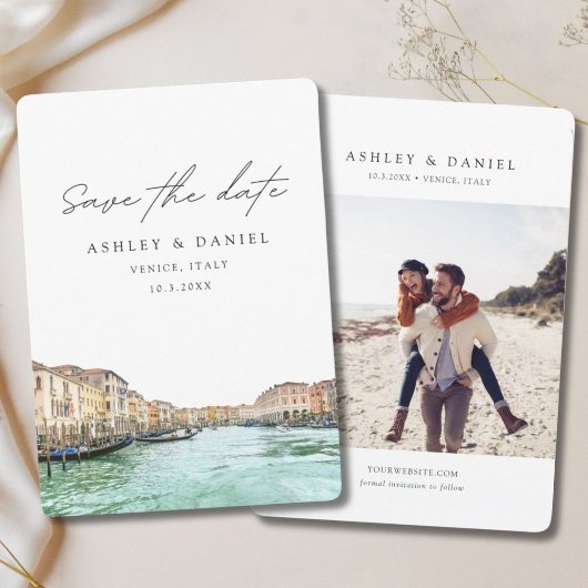 Invitation Venise Italie Mariage Enregistrer la date