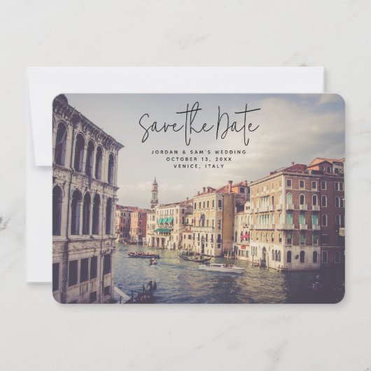 Invitation Venise Italie Mariage Enregistrer la date (Devant)