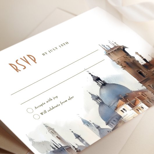 Invitation Venise Mariage RSVP Card Basilique della Salute