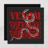 Invitation Venom est l'arme du serpent (Devant / Derrière)