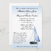 Invitation Vent dans ma voile, navigation de plaisance Mariag (Devant / Derrière)