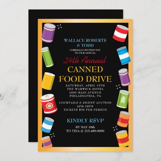 Invitation Vente aux enchères CANNEED DRIVE Corporate Fundrai (Devant / Derrière)