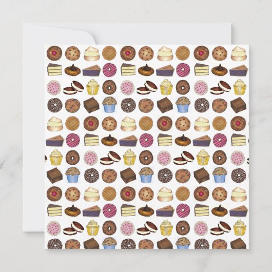 Invitation Vente de gâteau beignets Cupcake Crème Puff Pie de (Dos)