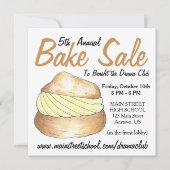 Invitation Vente de gâteau beignets Cupcake Crème Puff Pie de (Devant)
