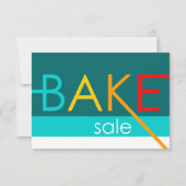 Invitation vente de gâteaux (typographie) (Devant)