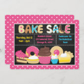 Invitation Vente de pâtisseries de l'école d'été amusante (Devant / Derrière)