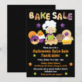 Invitation Vente de pâtisseries d'Halloween pour une collecte (Devant / Derrière)