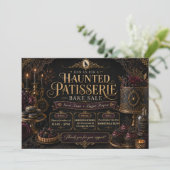Invitation Vente de pâtisseries hantées d'Halloween (Debout devant)