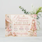 Invitation Vente de pâtisseries parisiennes (Debout devant)
