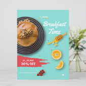 Invitation Vente de petit déjeuner, Menu petit déjeuner de ca (Debout devant)