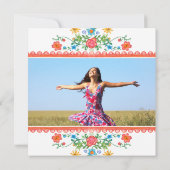 Invitation Ventilateur en papier Fiesta Margarita Cactus Quin (Dos)