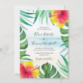 Invitation Vents des iles | Tropical Beach Watercolor Mariage (Devant)