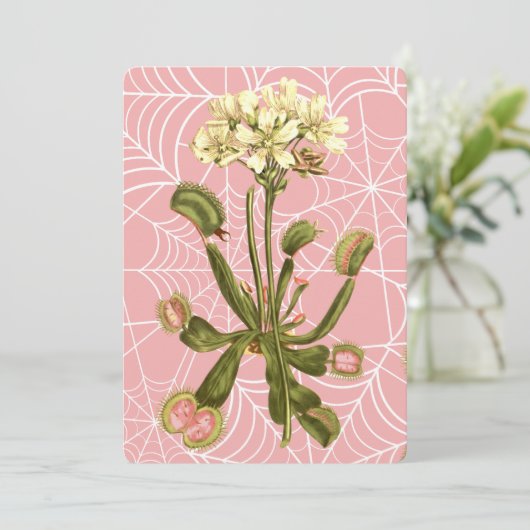 Invitation venus flytrap floral spider web (Debout devant)