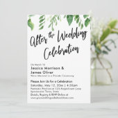 Invitation Verdure aquarelle après la fête du Mariage (Debout devant)