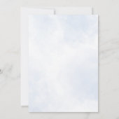 Invitation Verdure Aquarelle Bleue C'est un Baby shower garço (Dos)