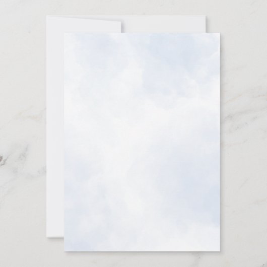 Invitation Verdure Aquarelle Bleue C'est un Baby shower garço (Dos)